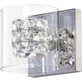 Elsa Sconce w/ Clear Shade over Clear Crystals